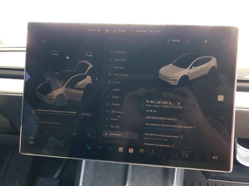 2026 Tesla Model Y მანქანა იყიდება აუქციონზე, vin: 7SAYGDEE5TA635022, აუქციონის ნომერი: 56031646