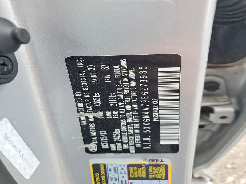 Aukcja sprzedaży 2014 Kia Optima, vin: 5XXGM4A79EG273935, numer aukcji: 57343736