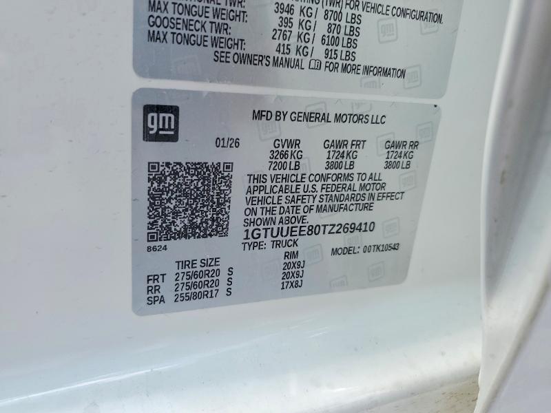Продаж на аукціоні авто 2026 Gmc Sierra, vin: 1GTUUEE80TZ269410, номер лоту: 55723346