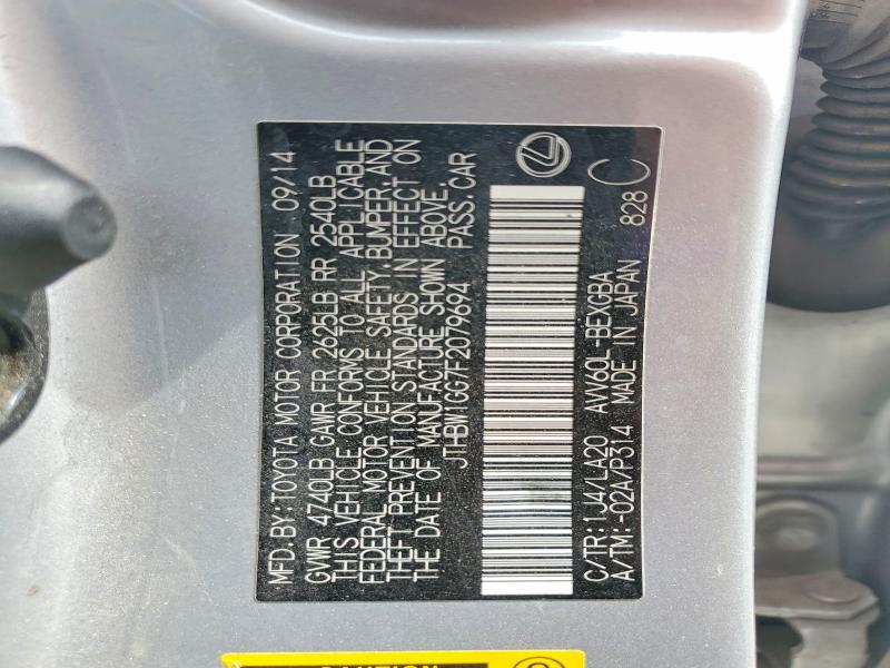 Aukcja sprzedaży 2015 Lexus Es, vin: JTHBW1GG7F2079694, numer aukcji: 58759096
