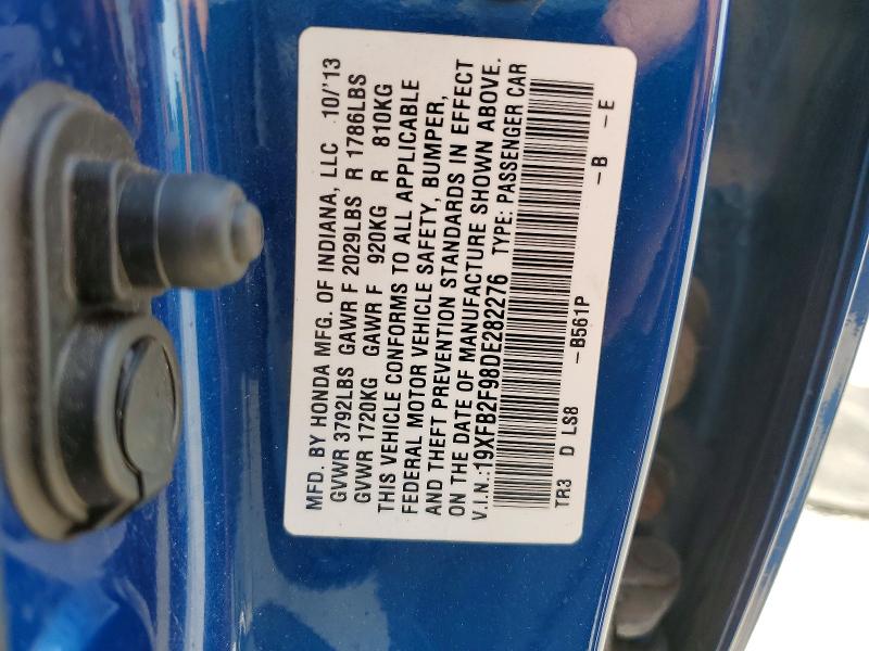 Aukcja sprzedaży 2013 Honda Civic, vin: 19XFB2F98DE282276, numer aukcji: 56564846
