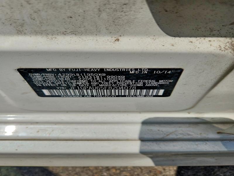 2015 Subaru Impreza მანქანა იყიდება აუქციონზე, vin: JF1GPAU65F8204078, აუქციონის ნომერი: 56864036