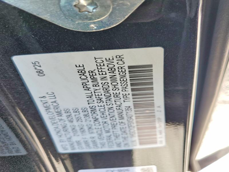2025 Honda Accord მანქანა იყიდება აუქციონზე, vin: 1HGCY2F5XSA071354, აუქციონის ნომერი: 58173616