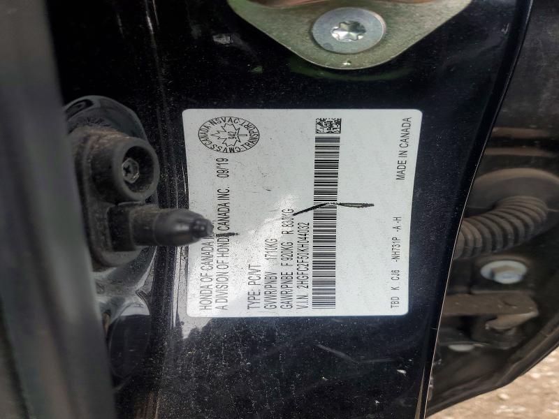 56593906 :رقم المزاد ، 2HGFC2F50KH044032 vin ، 2019 Honda Civic مزاد بيع