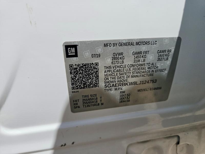Продажа на аукционе авто 2020 Buick Enclave, vin: 5GAERBKW8LJ124753, номер лота: 57135666