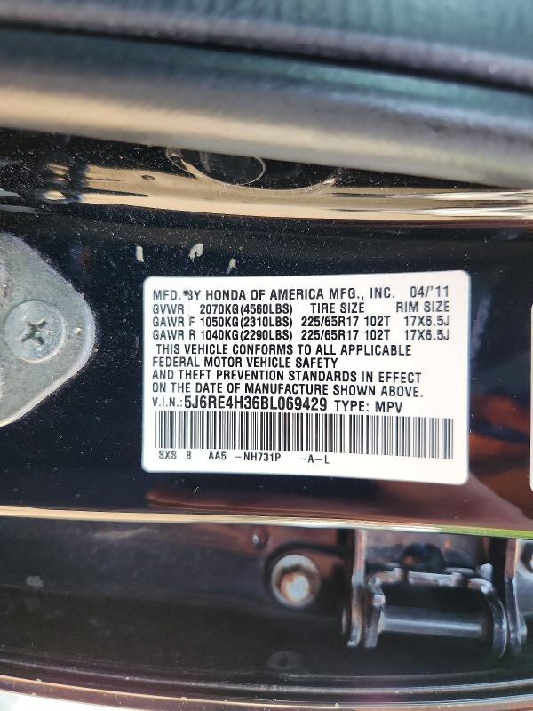 Aukcja sprzedaży 2011 Honda Cr-v, vin: 5J6RE4H36BL069429, numer aukcji: 59133026