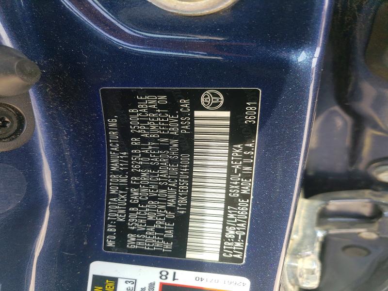 56169596 :رقم المزاد ، 4T1BK1EB5FU144000 vin ، 2015 Toyota Avalon مزاد بيع