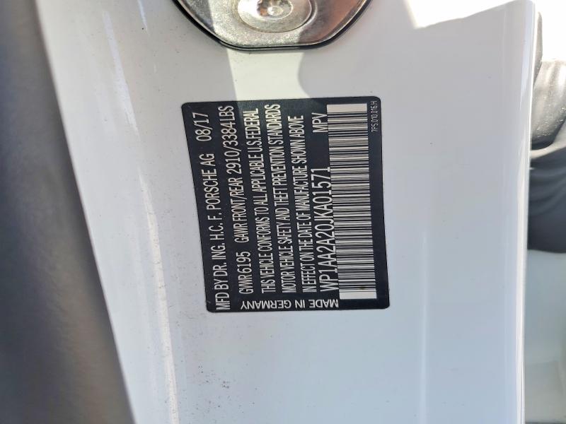 Aukcja sprzedaży 2018 Porsche Cayenne, vin: WP1AA2A20JKA01571, numer aukcji: 55585436