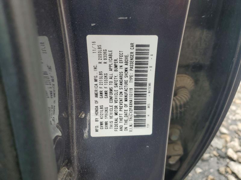 Продаж на аукціоні авто 2017 Honda Accord, vin: 1HGCR2F8XHA110119, номер лоту: 56115276