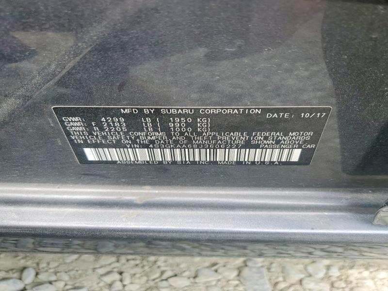 Продаж на аукціоні авто 2018 Subaru Impreza, vin: 4S3GKAA68J3606227, номер лоту: 58890166