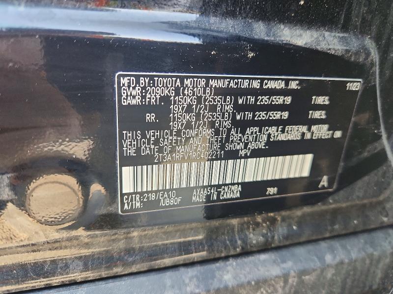56610596 :رقم المزاد ، 2T3A1RFV1RC402211 vin ، 2024 Toyota Rav4 مزاد بيع