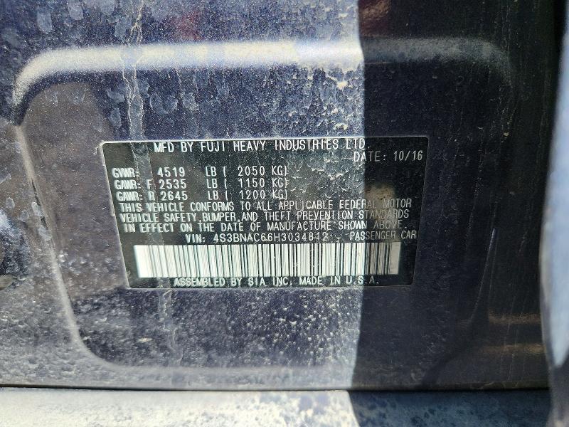 Продаж на аукціоні авто 2017 Subaru Legacy, vin: 4S3BNAC66H3034812, номер лоту: 58089836