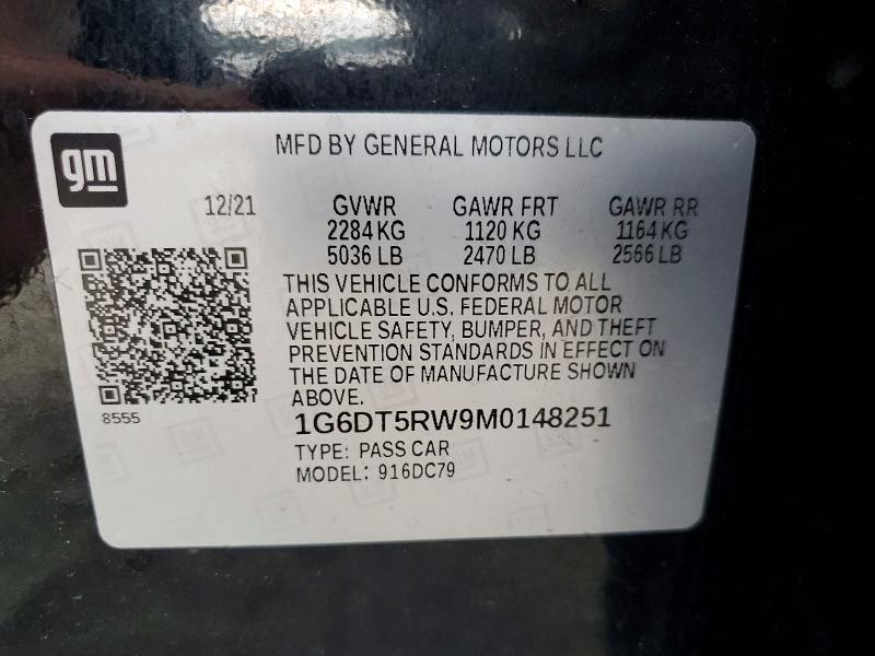 Aukcja sprzedaży 2021 Cadillac Ct5, vin: 1G6DT5RW9M0148251, numer aukcji: 58772856