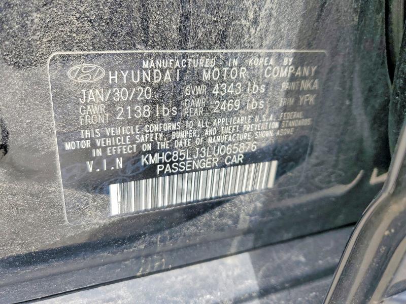 Продажа на аукционе авто 2020 Hyundai Ioniq, vin: KMHC85LJ3LU065876, номер лота: 54525986