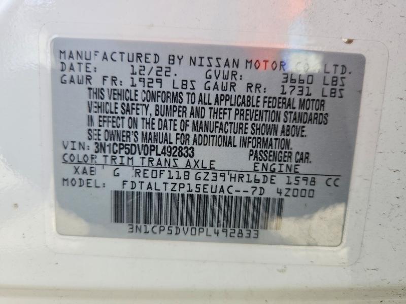 Aukcja sprzedaży 2023 Nissan Kicks, vin: 3N1CP5DV0PL492833, numer aukcji: 56289276