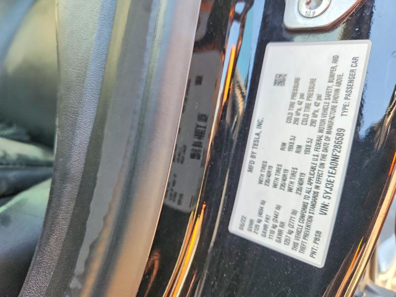 Продаж на аукціоні авто 2022 Tesla Model 3, vin: 5YJ3E1EA0NF286589, номер лоту: 76293515