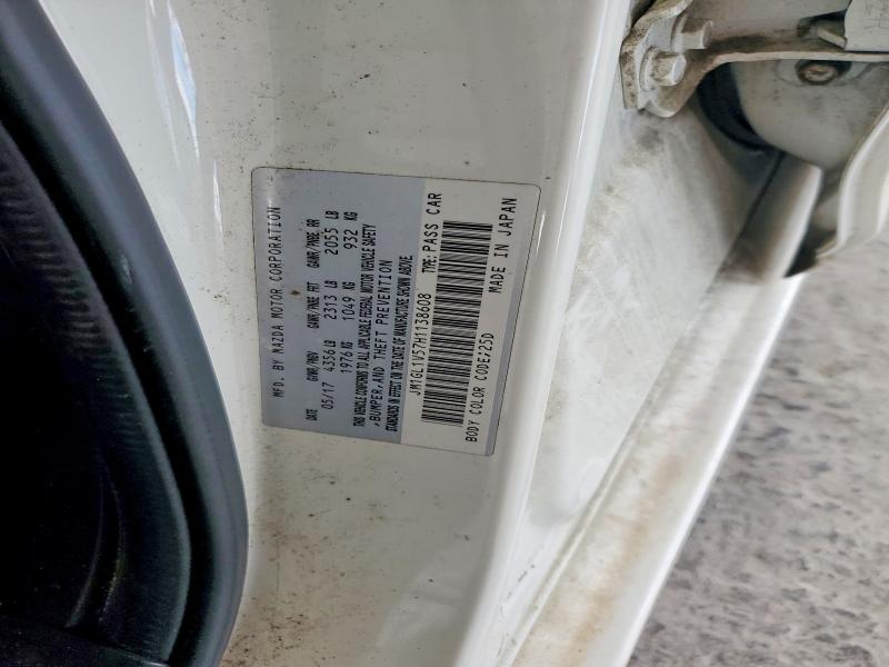 56434666 :رقم المزاد ، JM1GL1V57H1138608 vin ، 2017 Mazda 6 مزاد بيع