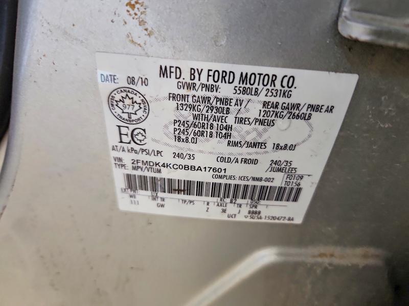 Aukcja sprzedaży 2011 Ford Edge, vin: 2FMDK4KC0BBA17601, numer aukcji: 56693566