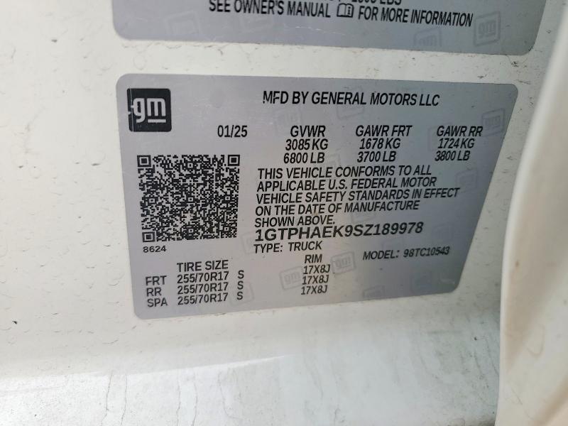 Продажа на аукционе авто 2025 Gmc Sierra, vin: 1GTPHAEK9SZ189978, номер лота: 56347006