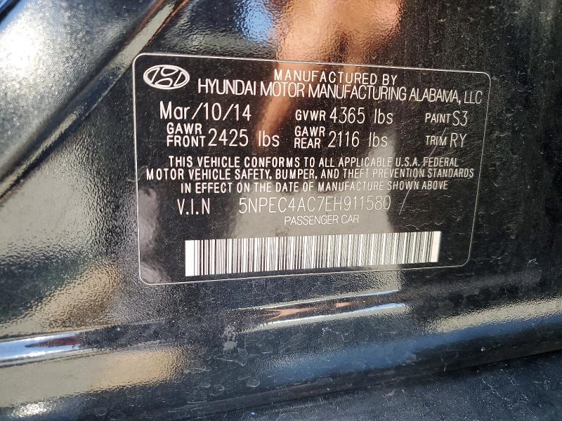Продаж на аукціоні авто 2014 Hyundai Sonata, vin: 5NPEC4AC7EH911580, номер лоту: 56524056