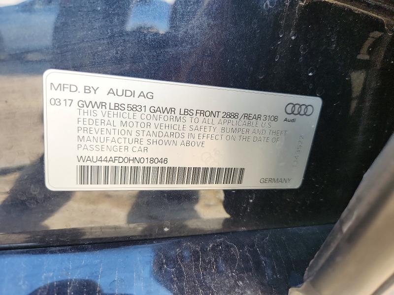 56316966 :رقم المزاد ، WAU44AFD0HN018046 vin ، 2017 Audi A8 مزاد بيع