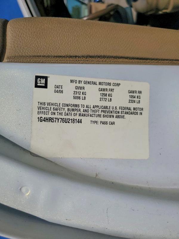 Продажа на аукционе авто 2006 Buick Lucerne, vin: 1G4HR57Y76U218144, номер лота: 55214936