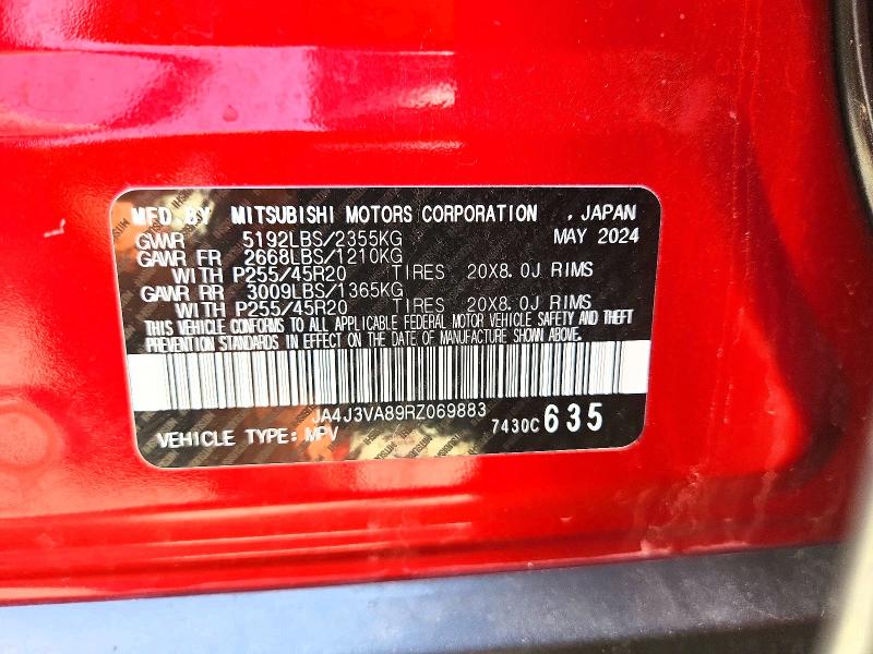 Aukcja sprzedaży 2024 Mitsubishi Outlander, vin: JA4J3VA89RZ069883, numer aukcji: 56639156