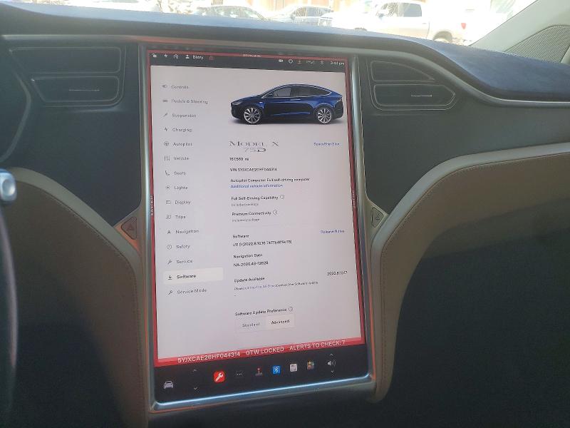 57872186 :رقم المزاد ، 5YJXCAE26HF044314 vin ، 2017 Tesla Model X مزاد بيع