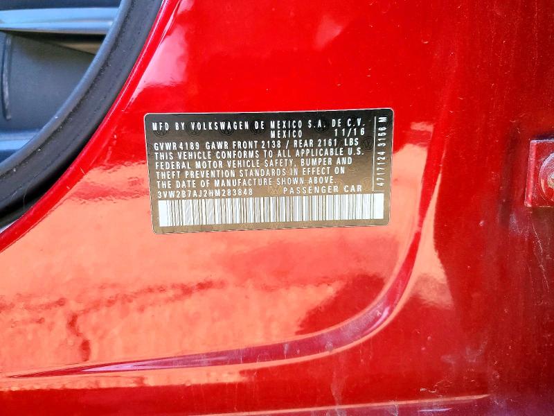 Продажа на аукционе авто 2017 Volkswagen Jetta, vin: 3VW2B7AJ2HM283848, номер лота: 57892426