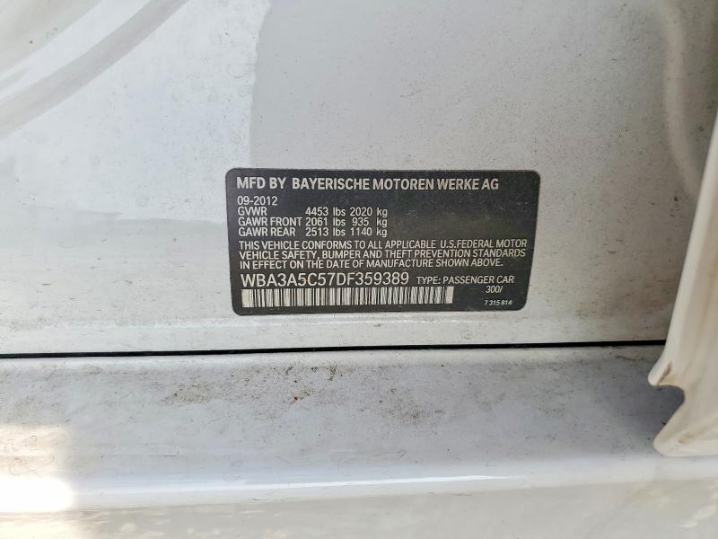 Aukcja sprzedaży 2013 Bmw 328, vin: WBA3A5C57DF359389, numer aukcji: 58730486