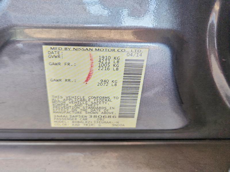 57881196 :رقم المزاد ، 1N4AL3AP5EN380686 vin ، 2014 Nissan Altima مزاد بيع