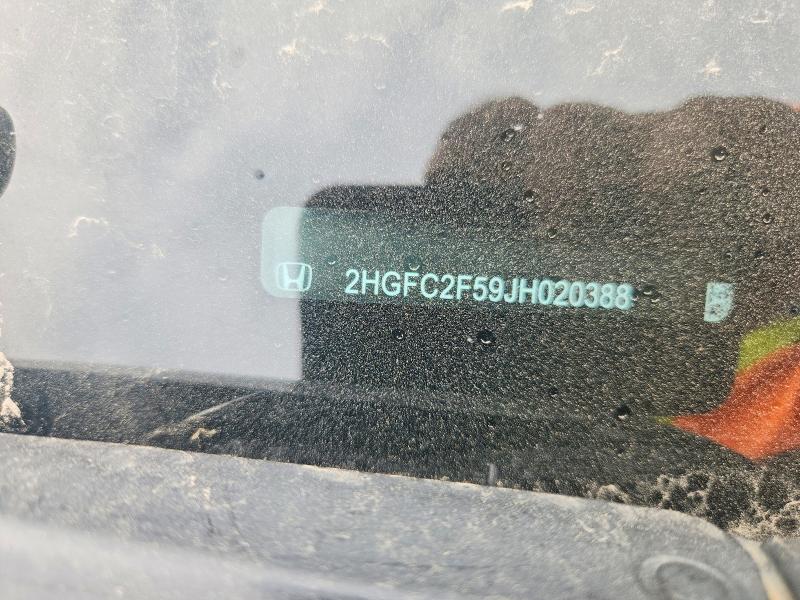 Продажа на аукционе авто 2018 Honda Civic, vin: 2HGFC2F59JH020388, номер лота: 56596456