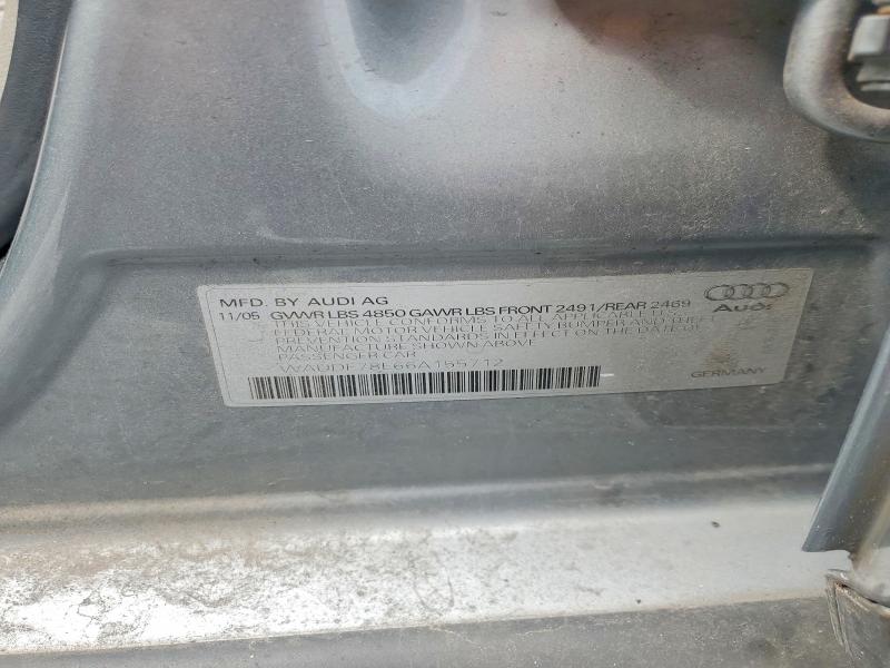 Aukcja sprzedaży 2006 Audi A4, vin: WAUDF78E66A155712, numer aukcji: 56982156