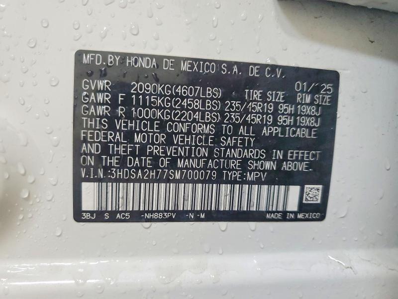 Продаж на аукціоні авто 2025 Acura Adx, vin: 3HDSA2H77SM700079, номер лоту: 57720606