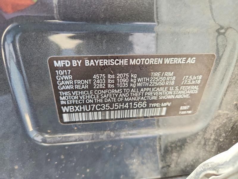Aukcja sprzedaży 2018 Bmw X1, vin: WBXHU7C35J5H41566, numer aukcji: 58874996