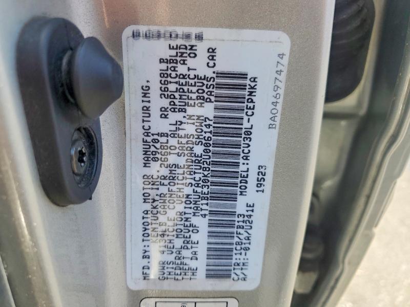57025206 :رقم المزاد ، 4T1BE30K82U006147 vin ، 2002 Toyota Camry مزاد بيع