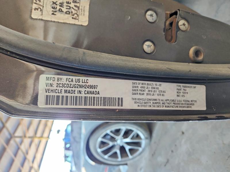 Продажа на аукционе авто 2022 Dodge Challenger, vin: 2C3CDZJG2NH249697, номер лота: 55474976