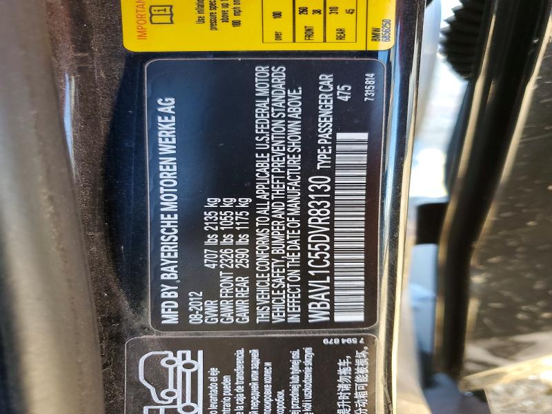 Aukcja sprzedaży 2013 Bmw X1, vin: WBAVL1C55DVR83130, numer aukcji: 57726656