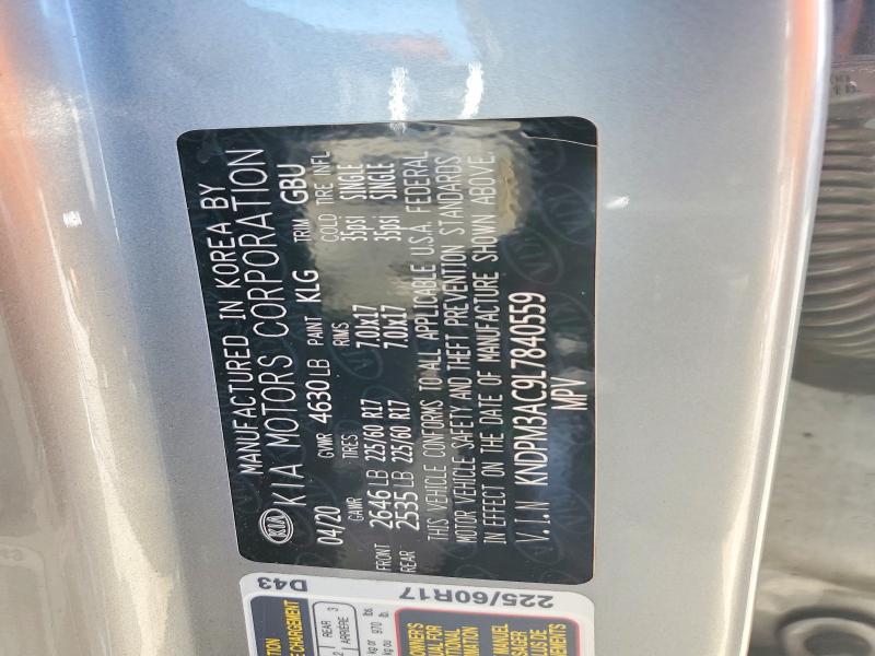 56504126 :رقم المزاد ، KNDPM3AC9L7840559 vin ، 2020 Kia Sportage مزاد بيع
