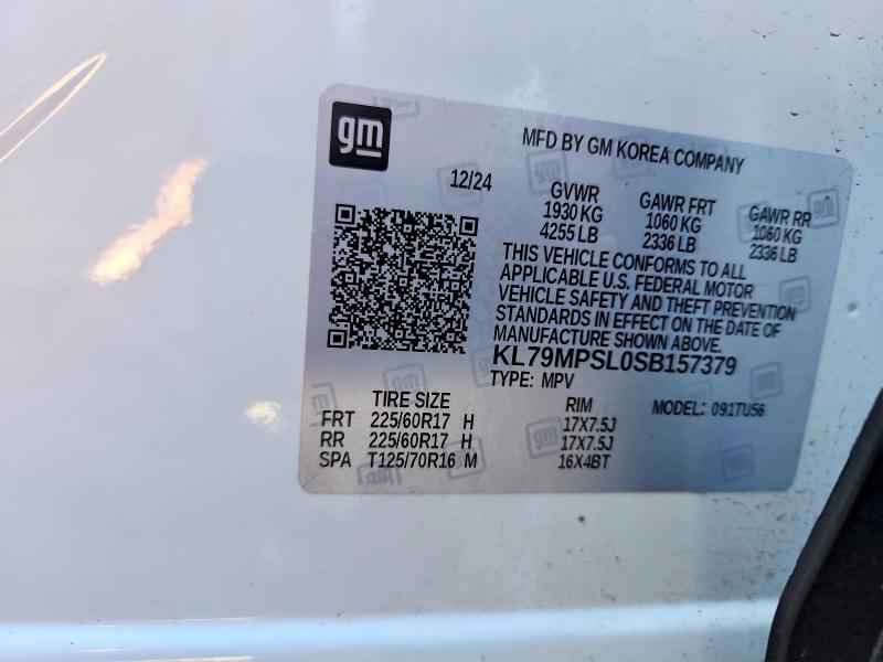 Aukcja sprzedaży 2025 Chevrolet Trailblazer, vin: KL79MPSL0SB157379, numer aukcji: 59021236