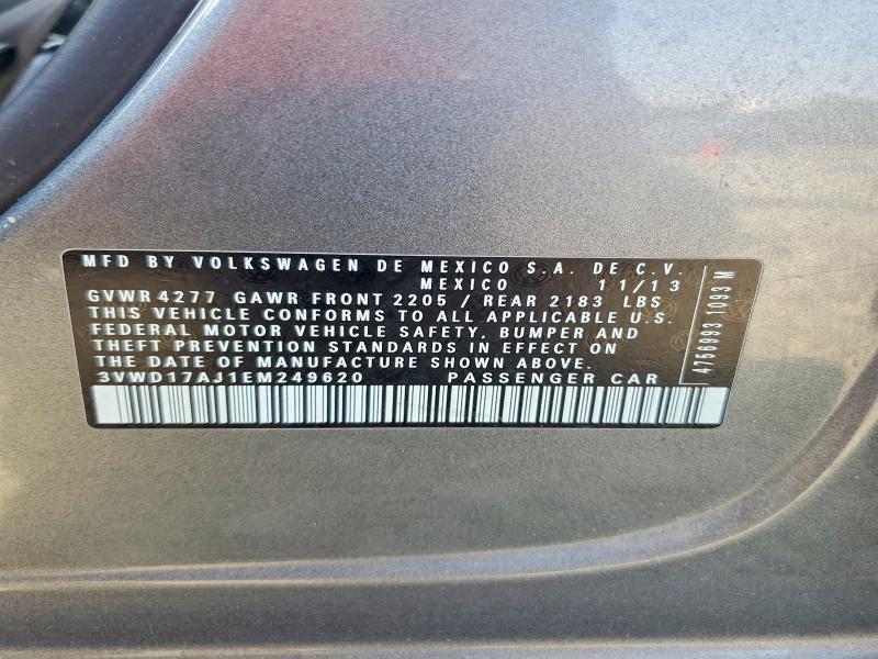 Aukcja sprzedaży 2014 Volkswagen Jetta, vin: 3VWD17AJ1EM249620, numer aukcji: 56772346