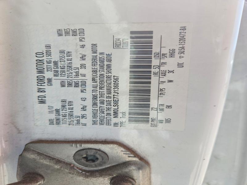 56876746 :رقم المزاد ، NM0LS6E77J1360567 vin ، 2018 Ford Transit Connect مزاد بيع