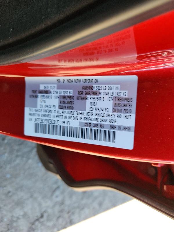 Продаж на аукціоні авто 2022 Mazda Cx-9, vin: JM3TCBCY5N0600870, номер лоту: 55402386