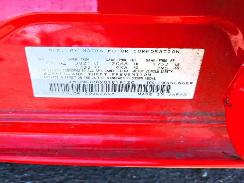 Aukcja sprzedaży 2008 Mazda 3, vin: JM1BK32GX81819120, numer aukcji: 55527916
