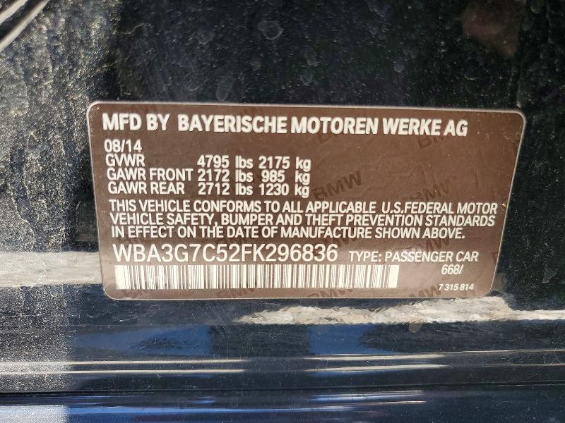 Aukcja sprzedaży 2015 Bmw 328, vin: WBA3G7C52FK296836, numer aukcji: 55695146