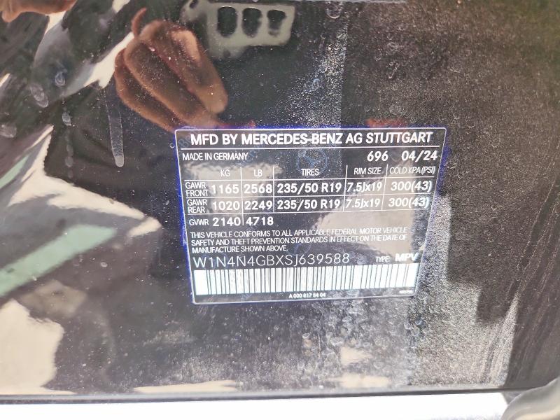 2025 Mercedes-benz Gla მანქანა იყიდება აუქციონზე, vin: W1N4N4GBXSJ639588, აუქციონის ნომერი: 57380126