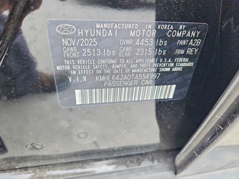 Продажа на аукционе авто 2026 Hyundai Sonata, vin: KMHL64JA0TA554997, номер лота: 57178506