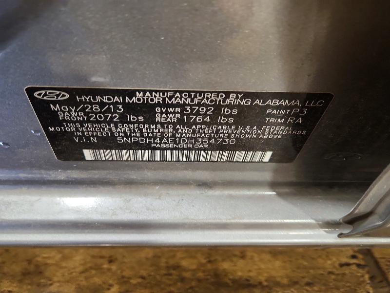 Продажа на аукционе авто 2013 Hyundai Elantra, vin: 5NPDH4AE1DH354730, номер лота: 56806446