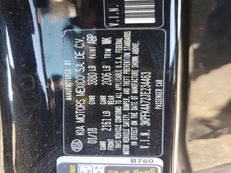 Продаж на аукціоні авто 2018 Kia Forte, vin: 3KPFK4A72JE234463, номер лоту: 57075946