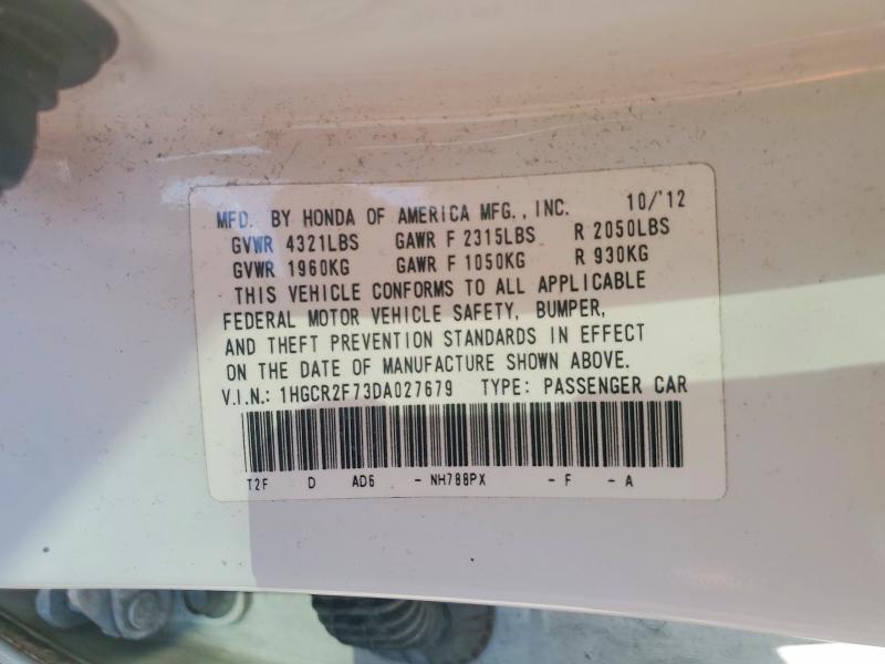 Aukcja sprzedaży 2013 Honda Accord, vin: 1HGCR2F73DA027679, numer aukcji: 55232236